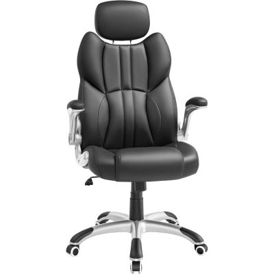 Scaun de birou ergonomic cu brate rabatabile, reglabil pe inaltime, suport cap ajustabil, 70x70x137 cm, negru