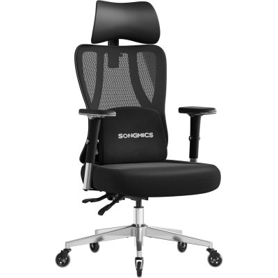 Scaun de birou ergonomic profesional, suport lombar reglabil, tetiera 2D, brate 4D, maxim 150 kg, 70x70x136 cm, negru