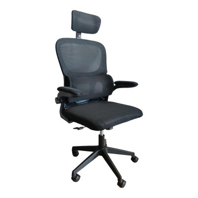 Scaun de birou ergonomic Recko, mesh, Negru, 56x62x116-125 cm