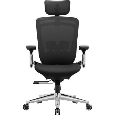 Scaun de birou ergonomic reglabil cu tetiera si suport lombar, inclinare 135A , maxim 150 kg, 70x70x125 cm, negru