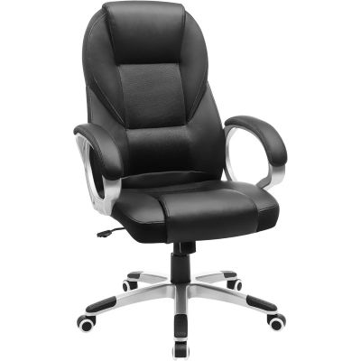 Scaun de birou ergonomic, reglabil pe inaltime, functie balans, tapitat piele sintetica, 54x50x122 cm, nergu