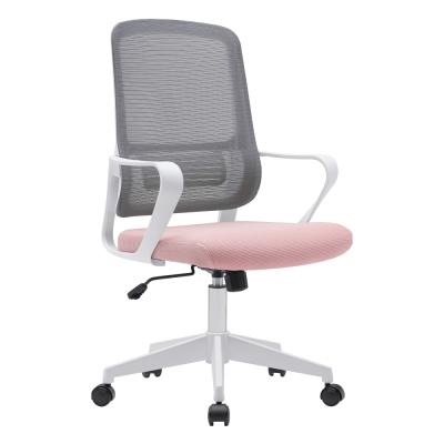 Scaun de birou ergonomic SALOMO TIP 1, roz gri alb - design modern si confort sporit