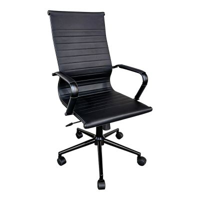 Scaun de birou ergonomic Valter, Negru, 55x58x108 cm