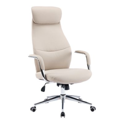 Scaun de birou manager cu ajustabilitate Ferka, bej, 64x71x120-128 cm