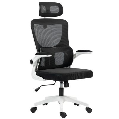 , Scaun de Birou, Reglabil si Reclinabil, Material textil din plasa, 60x59x114-122 cm, Negru