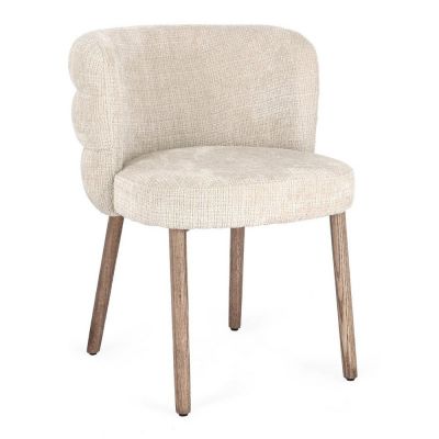 Scaun de dining bej tapițat Ilma – Bizzotto
