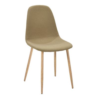 Scaun de dining cu design elegant Bella, țesătură bej, naturală, 43x52x89 cm
