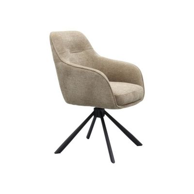 Scaun de living taupe cu cotiere tapițat Avola – Unique Furniture