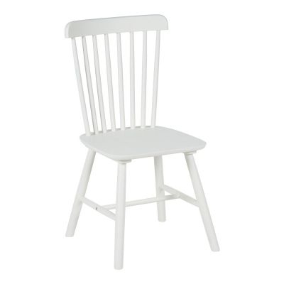 Scaun din lemn de cauciuc Melia, Lemn, Alb, 45x51x87 cm