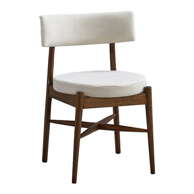 Scaun din lemn de cauciuc Raudi, Nuanta Nuc-Bej, Lemn de Cauciuc, 45x45x81 cm