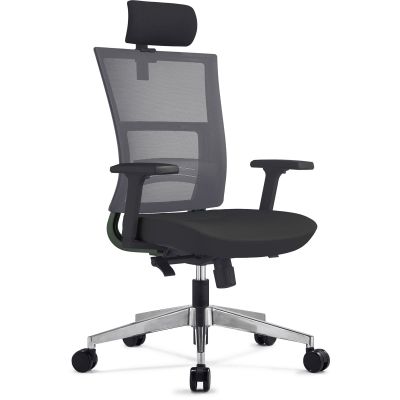 Scaun ergonomic NEXT PDH - mesh  stofa neagra, confort si sustinere completa
