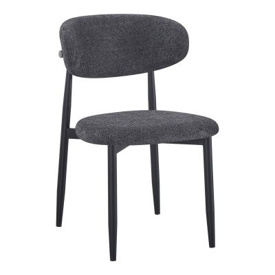 Scaun Folegio, a antracit cu picioare, negre, 50x57x79 cm