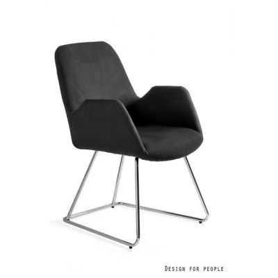 Scaun living City negru