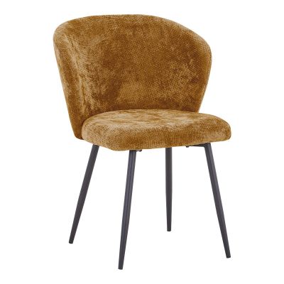 Scaun modern Karg cu tapițerie camel, 57x62x80 cm