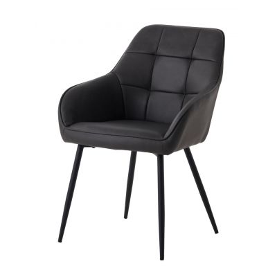 Scaun NOLAN SQUARE PU - Gri inchis