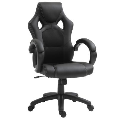 Scaun pentru birou,cu roti rotative la 360 , scaun gaming, inaltimea reglabila, Negru