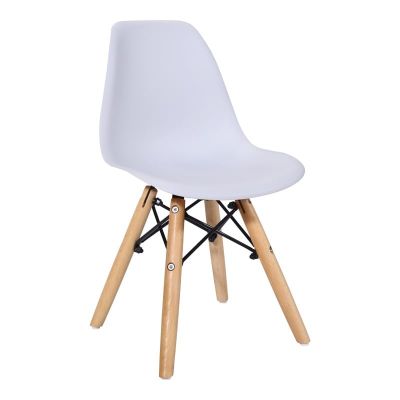 Scaun pentru copii Julita, alb/natur, 35x31x57.5 cm