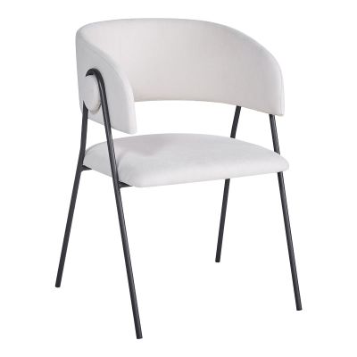 Scaun Rachele cu funcție confort, Bej, Picioare Metalice, Negre, 52x65x79 cm