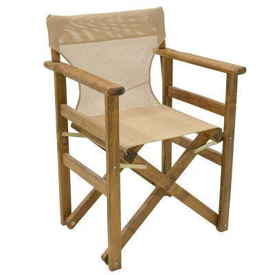 Scaun regizor pliabil Retto, Lemn masiv de fag bej, compacte, 61x51x86 cm