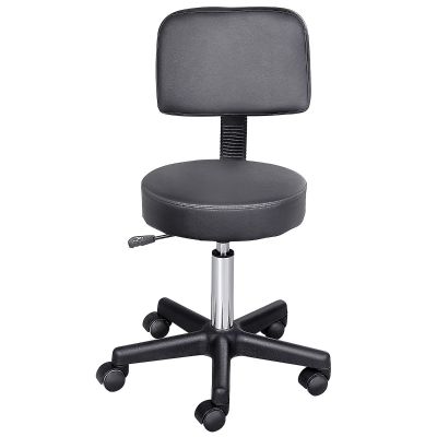 scaun rotativ, piele sintetica, 35x42-54cm, negru