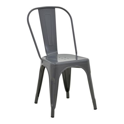 Scaun Utopia din metal, antracit, 44x44x85 cm