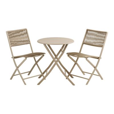 Set de dining pentru grădină bej din metal pentru 2 persoane Arcas – House Nordic
