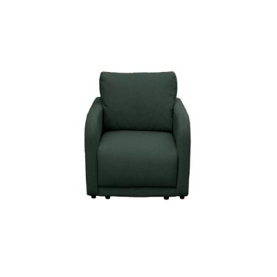 Fotoliu BERNA S, cu arcuri, verde, 80x100x95 cm