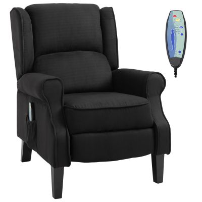 Fotoliu cu Masaj Relaxare cu inclinare, Functie de incalzire si Telecomanda, 78x83x101 cm, Negru