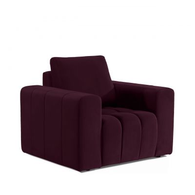 Fotoliu ELTAP, LazF_14, Lazaro, 108x89x85 cm, lemn/poliester, violet inchis