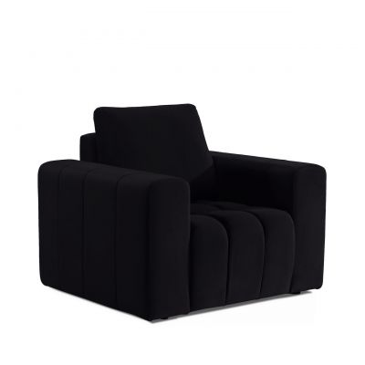 Fotoliu ELTAP, LazF_15, Lazaro, 108x89x85 cm, lemn/poliester, negru