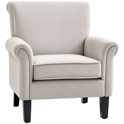 Fotoliu pentru Living, Stil Nordic, Tapitat cu Lemn si Poliester, Ideal pentru Living si Familie, 79x78x87 cm, Gri