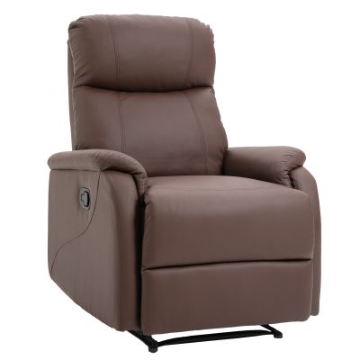Fotoliu Relax Manual cu Spatar Reclinabil - Piele Sintetica Maro