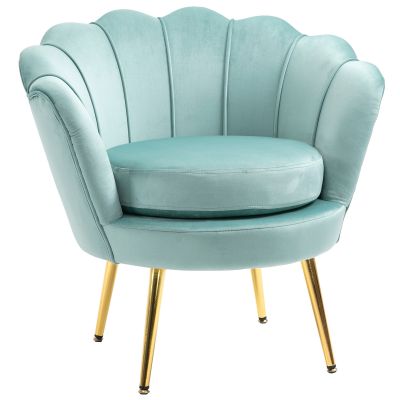 Fotoliu Vintage - Catifea Verde 76 76 74 cm, Design Elegant