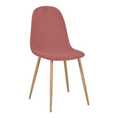 Scaun Bella, roz/natural, 43.5x52x89 cm