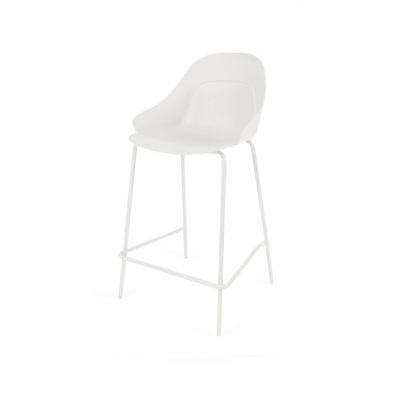 Scaun de bar ABARON H67 CM - Alb