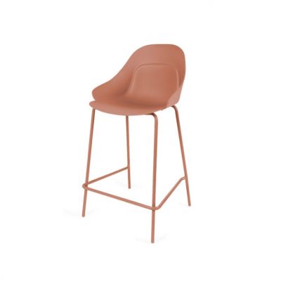Scaun de bar ABARON H67 CM - Caramiziu