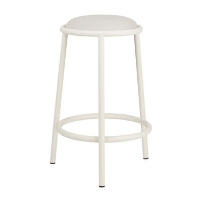 Scaun de bar bej din metal (înălțime șezut 68 cm) Hogo – noo.ma