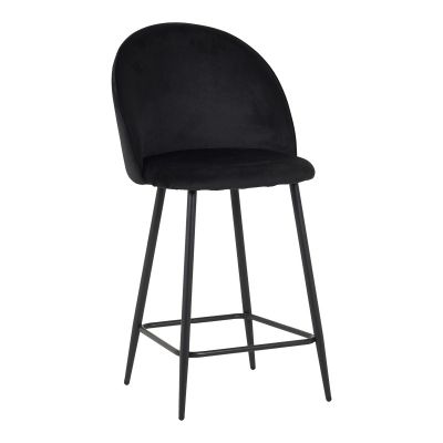 Scaun de bar Perch, negru, 50x43x99 cm