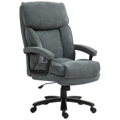 Scaun de Birou cu Spatar inalt si inaltime Reglabila, 68,5x79x117-125 cm, Gri