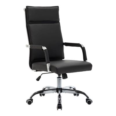 Scaun de birou executiv Mavel pakoworld din piele PU, culoare neagra, 55x62x100-110cm Scaun de birou executiv Mavel pakoworld din piele PU, culoare neagră, 55x62x100-110cm