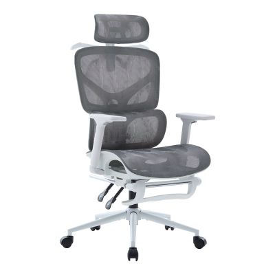 Scaun de birou executive Vigo pakoworld alb, plasa gri 52x70x118-124cm Scaun de birou executive Vigo pakoworld alb, plasa gri 52x70x118-124cm