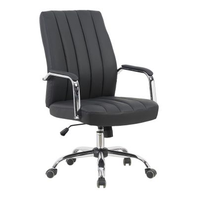 Scaun de birou pentru manager Mido Pakoworld PU Black 58x71x100-106cm Scaun de birou pentru manager Mido Pakoworld PU Black 58x71x100-106cm