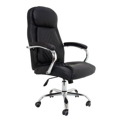 Scaun de birou Stoldi pakoworld pu negru, pentru manager, 62.5x70x113-121cm Scaun de birou Stoldi pakoworld pu negru, pentru manager, 62.5x70x113-121cm