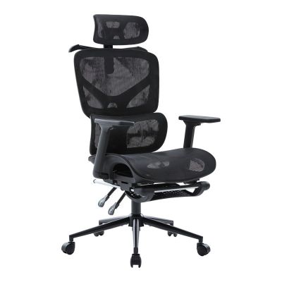 Scaun de birou V1, Vigo, Negru, 70x52x124 cm