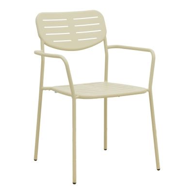 Scaun de gradina Stivuibil, Deraby, Crem, 45.5x56x83 cm
