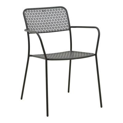 Scaun de gradina Stivuibil, Federal, Negru, 58x57x81.5 cm
