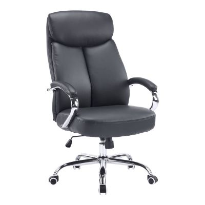 Scaun directorial Venza pakoworld negru piele PU 70x65x117-124cm Scaun directorial Venza pakoworld negru piele PU 70x65x117-124cm