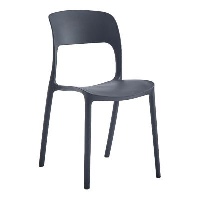 Scaun stivuibil Zanna, negru, 40x53x78 cm