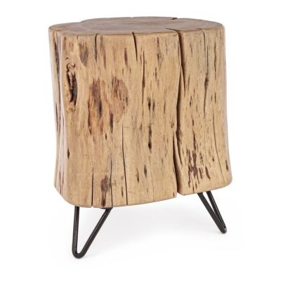 Scaun tip taburet în culoare naturală din lemn de acacia Artur – Bizzotto