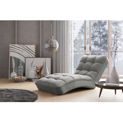 Sezlong living ELTAP, LOR-04SO, Loren, 170x85x85 cm, lemn/poliester, gri deschis
